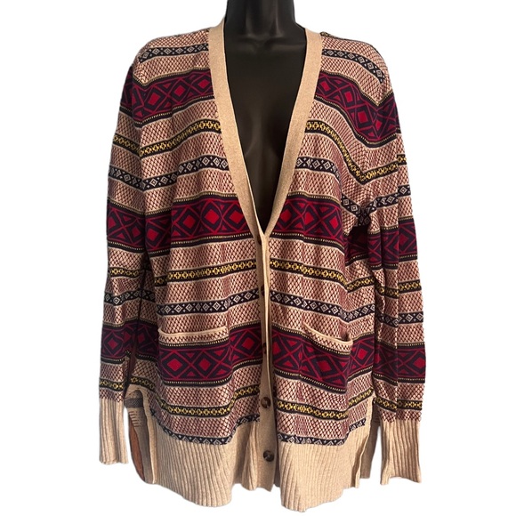 Mossimo Supply Co Light Weight Cardigan ~ Aztec Tribal Print ~ Large - Picture 1 of 6